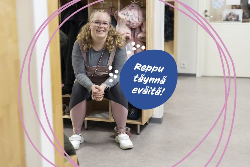 Reppu täynnä eväitä.
