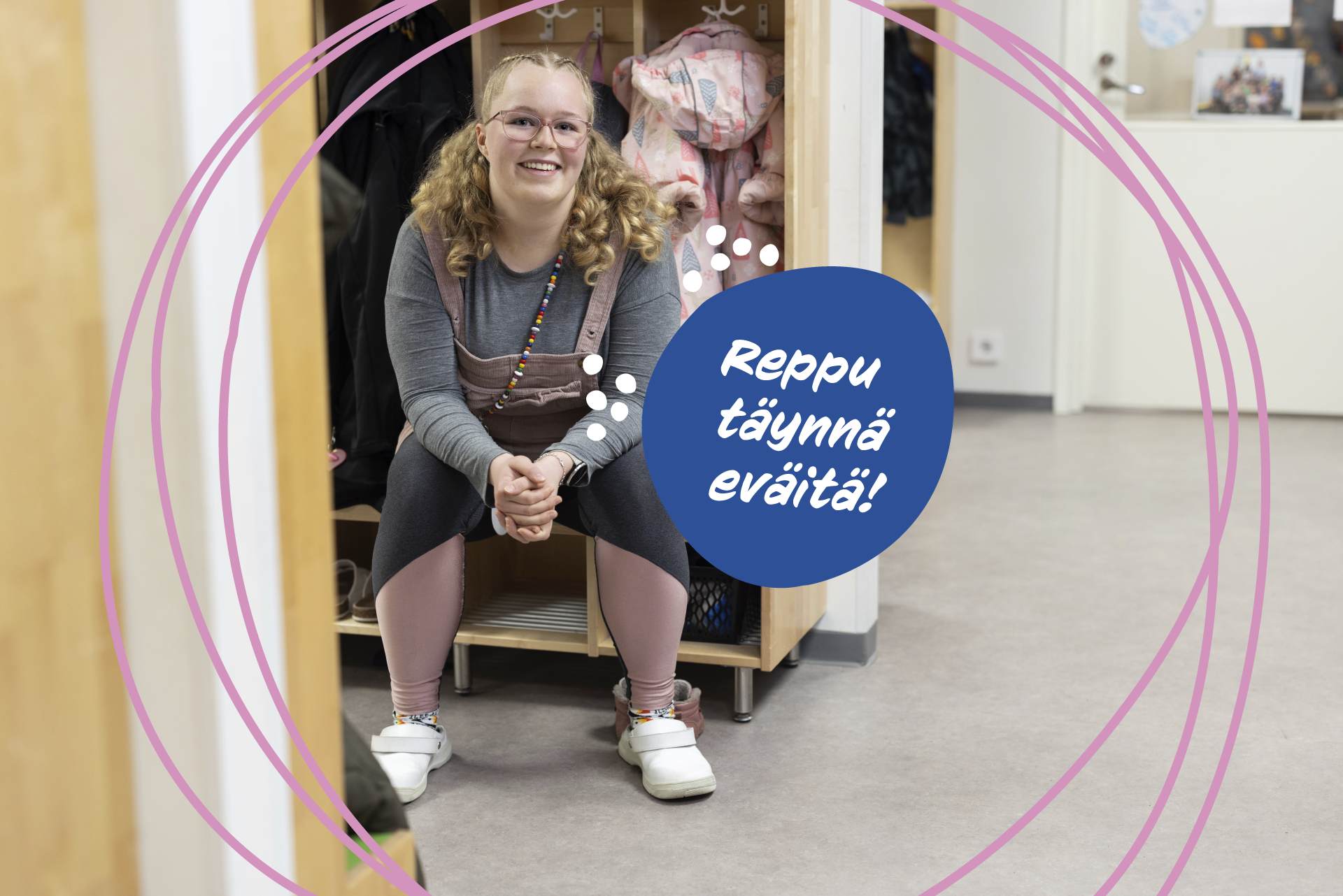 Reppu täynnä eväitä.