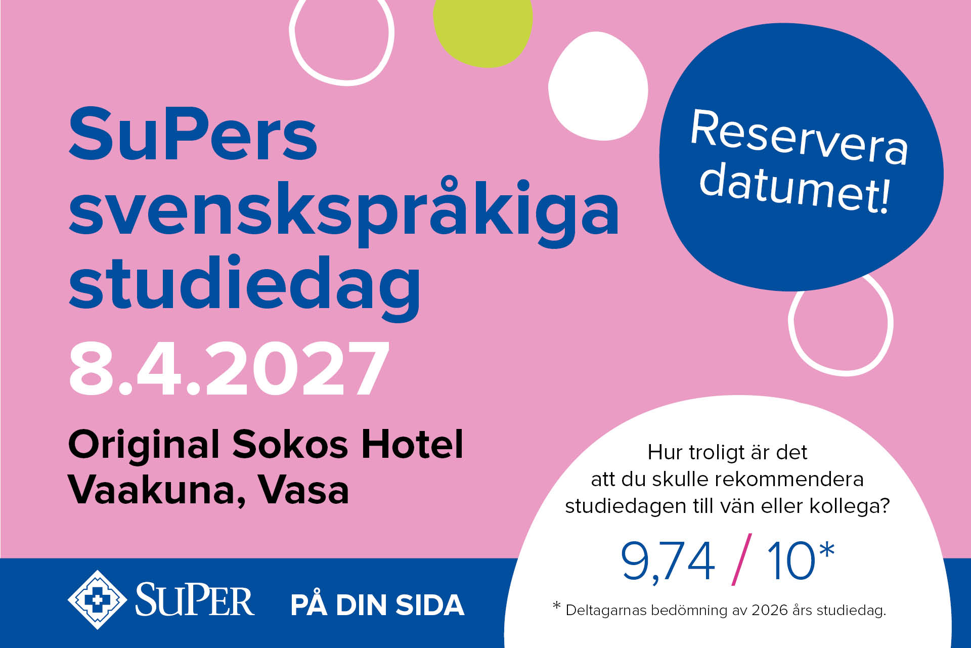 SuPers svenskspråkiga studiedag 2027.